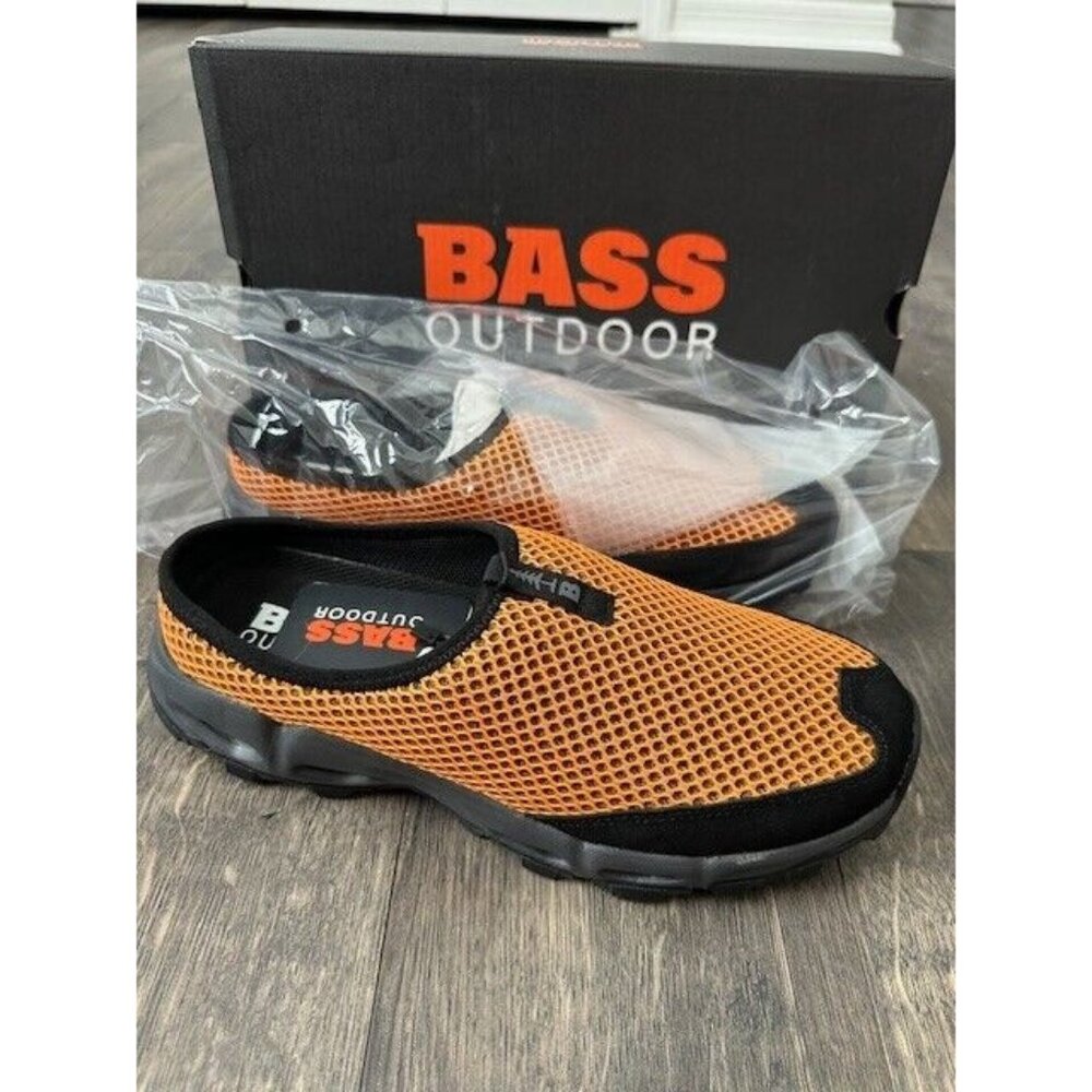 Bass Outdoors Aqua Mesh Slide Water Shoes Flame Orange 8 BA22A310 New in Box
